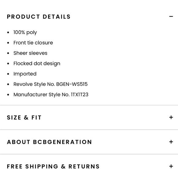 BCBGeneration Flocked Dot Chiffon Blouse - Picture 5 of 5